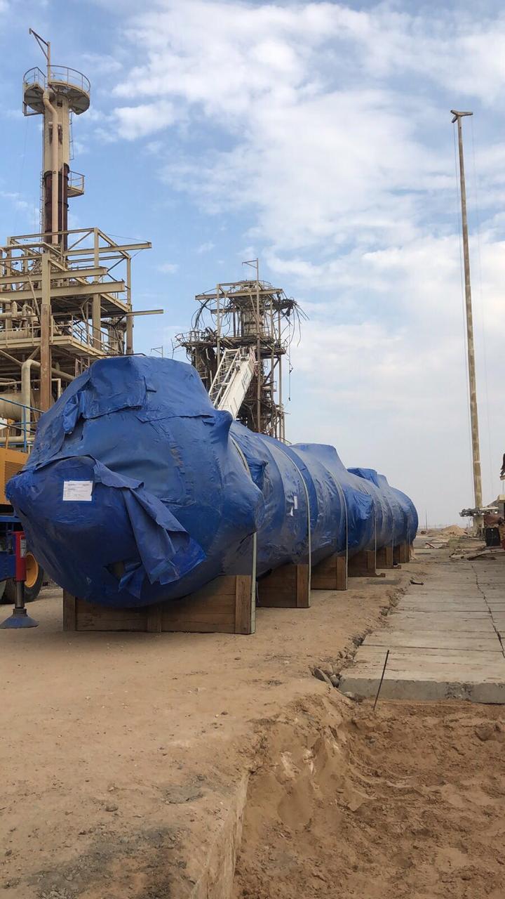 Cable installation at industrial plant